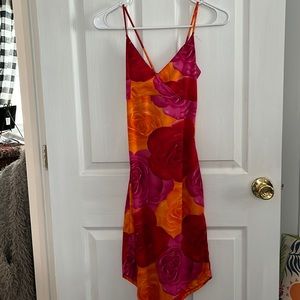 Flowered slip dress excellent condition size medium ravecity